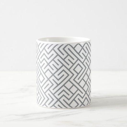 Mug Tiled Lines Generative (Grey Line) Unique (Centre)