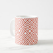 Mug Tiled Lines Generative (Tangerine Line) Unique (Devant gauche)