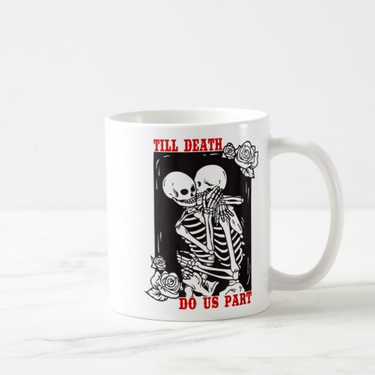 Mug Till Death Do Us Part Wedding Skeleton Couple Vale (Droite)