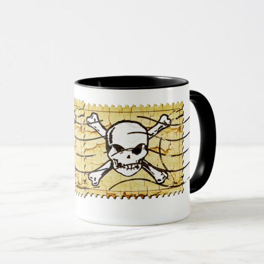 Mug Timbre crâne amusant 3 (Devant droit)