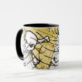 Mug Timbre crâne drôle (Devant gauche)