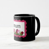 Mug Timbre de la maman florale (Devant droit)
