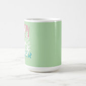 Mug Timbre de lapin de Pâques sauteur rose (Centre)