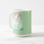 Mug Timbre de lapin de Pâques sauteur rose (Devant gauche)