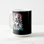 Mug Timbre de lapin de Pâques sautillant rose (Devant gauche)
