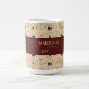 Mug Timbre de Noël de style vintage