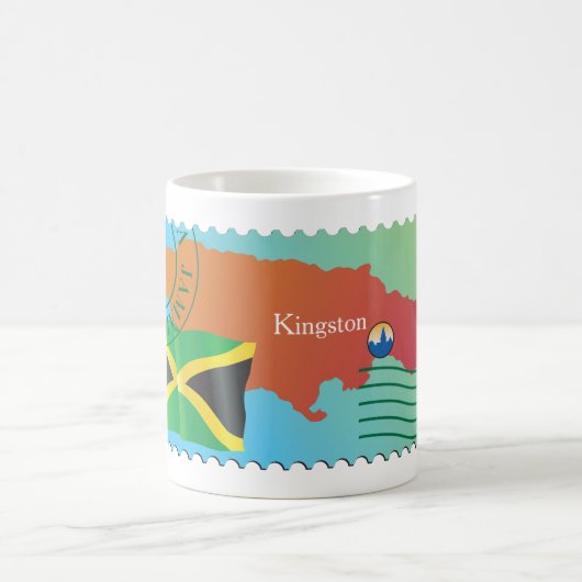 Mug Timbre de style carte de Jamaïque (Centre)