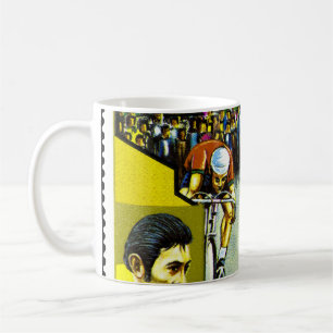 Mug Timbre historique des cyclistes de Guinée équatori