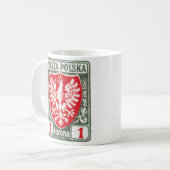Mug timbre polonais de 1919 1k Eagle (Devant gauche)