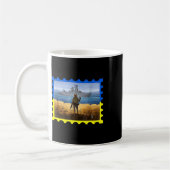 Mug Timbre-poste vintage rétro Ukraine Drapeau Fierté (Gauche)