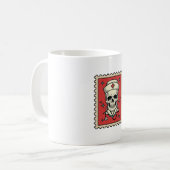 Mug Timbre Rétro Drôle Crâne d'Infirmière_1 (Devant gauche)