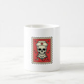 Mug Timbre Rétro Drôle Crâne d'Infirmière_1 (Centre)