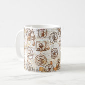 Mug Timbre Vintage du passeport café (Devant gauche)