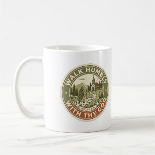 Mug Timbre Vintage Marche avec humilité avec ton Dieu