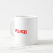 Mug Timbre vulnérable (Devant gauche)