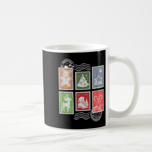 Mug Timbres de la scène Clic Noël Courrier (Droite)