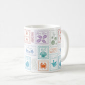Mug Timbres de poste de voyage (Devant droit)