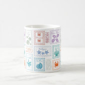 Mug Timbres de poste de voyage (Centre)