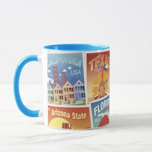 Mug Timbres-poste des Etats-Unis (Gauche)