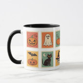 Mug Timbres rétro Halloween vintages (Gauche)