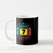 Mug Time To Level Up 7 Unlocked 7th Birthday Boy Video (Gauche)