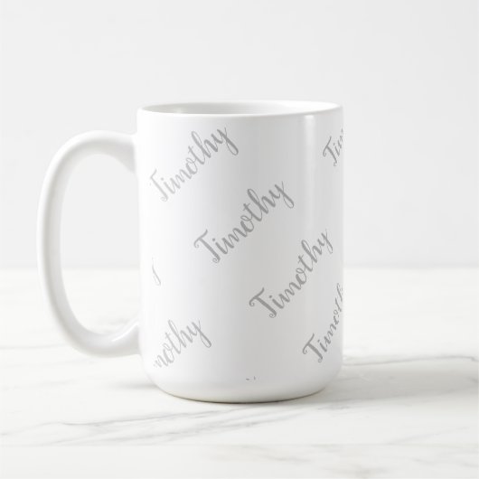 Mug Timothy Nom En Gris Clair, (Gauche)