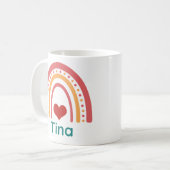 Mug Tina Vintage Boho Arc-en-ciel (Devant gauche)