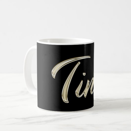 Mug Tina white gold Handwriting (Devant gauche)
