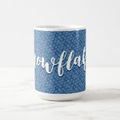 Mug Tiny Blue Snowflakes Graphics Art (Centre)