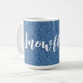 Mug Tiny Blue Snowflakes Graphics Art (Devant gauche)