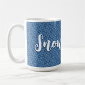 Mug Tiny Blue Snowflakes Graphics Art (Gauche)
