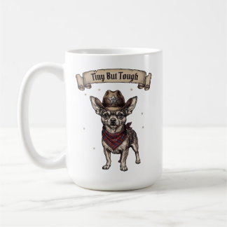 Mug Tiny But Tough Chihuahua Cowboy - Art Canin Occide