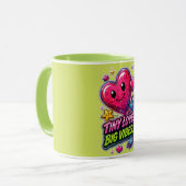 Mug Tiny Love Big Vibes 💖 Joli Esthétique (Devant gauche)