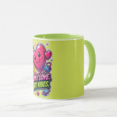 Mug Tiny Love Big Vibes 💖 Joli Esthétique (Devant droit)