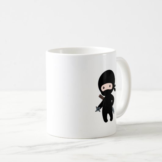 Mug Tiny Ninja tenant l'étoile à lancer (Devant droit)