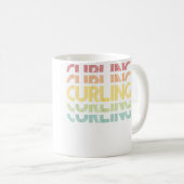 Mug Tir de Bâton de Curling sur Glace (Devant droit)