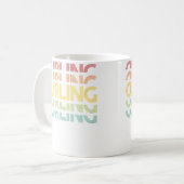 Mug Tir de Bâton de Curling sur Glace (Devant gauche)