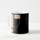 Mug Tirage de ligne faciale Abstraite esthétique (Devant gauche)