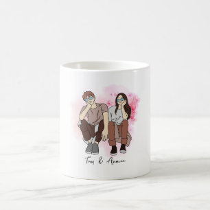 Mug Tirage ligne personnalisée Valentines cadeau de jo