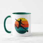 Mug Tireur de football rétro | Couleur rétro simple (Gauche)