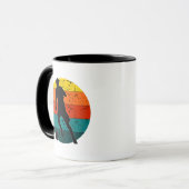 Mug Tireur de football rétro | Couleur rétro simple (Devant gauche)