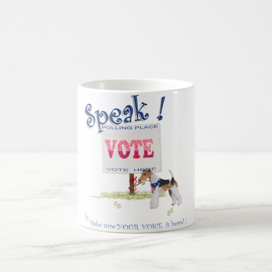 Mug Tireur de Fox Terrier Vote Vocal (Centre)