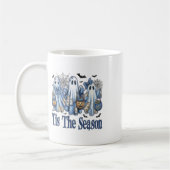 Mug Tis Season Blue Patchwork Ghost Citrouille Éffraya (Gauche)