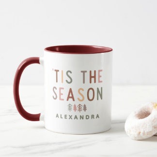 Mug 'Tis the Season Boho Christmas Custom Name