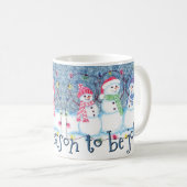 Mug Tis The Season To Be Jolly Funny Snowmen (Devant droit)