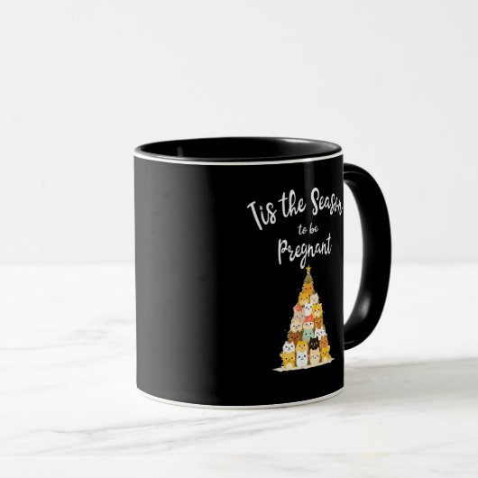 Mug Tis The Season To Pregnant Cute Christmas Tree Men (Devant droit)