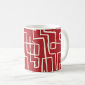 Mug Tisser Sip Rouge Blanc (Devant droit)