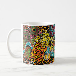 Mug Tissu africain traditionnel et peaux d'animaux sau