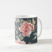 Mug Tissu de découpage rose Vintage floral (Devant droit)
