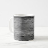 Mug Tissu de grain gris de bois (Devant gauche)